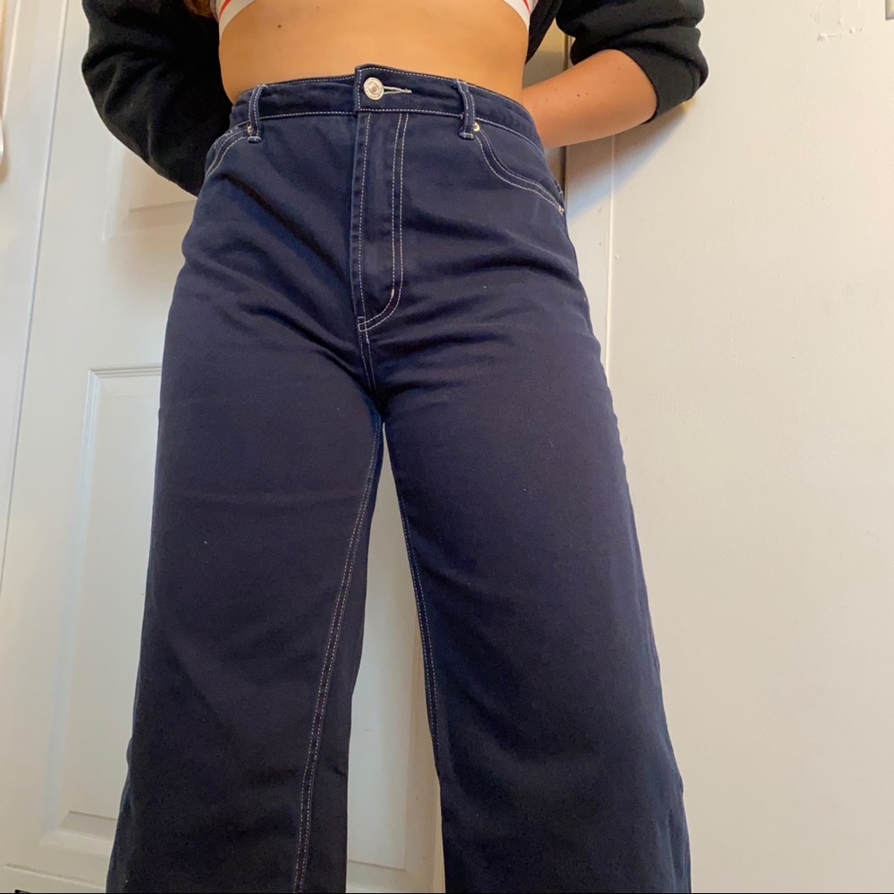 forever 21 navy flared jeans sz28